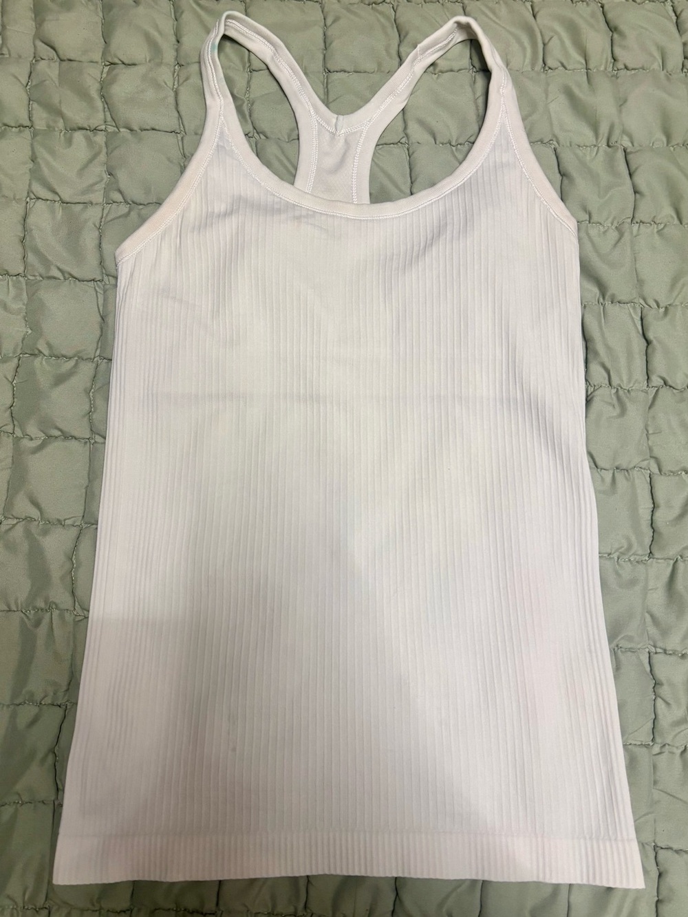 LULULEMON Women’s Cream Ribbed Racerback Tank Top
